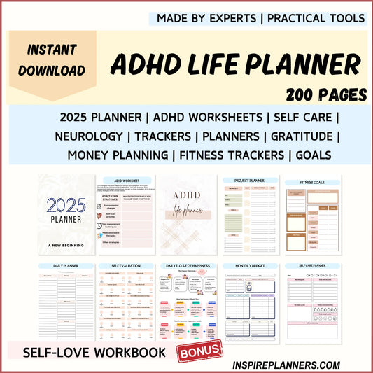 ADHD Life Planner: Your Ultimate Guide to Organized Living - English