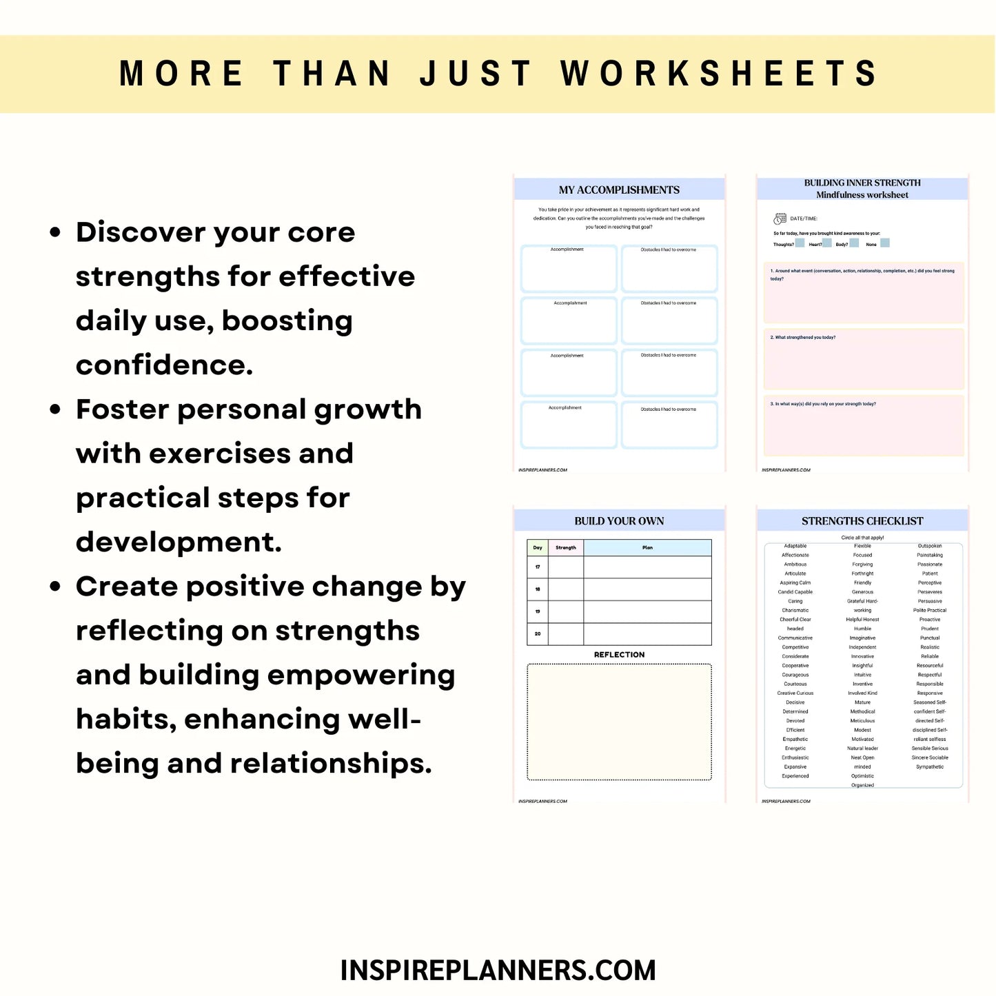 Inner Strength Worksheets