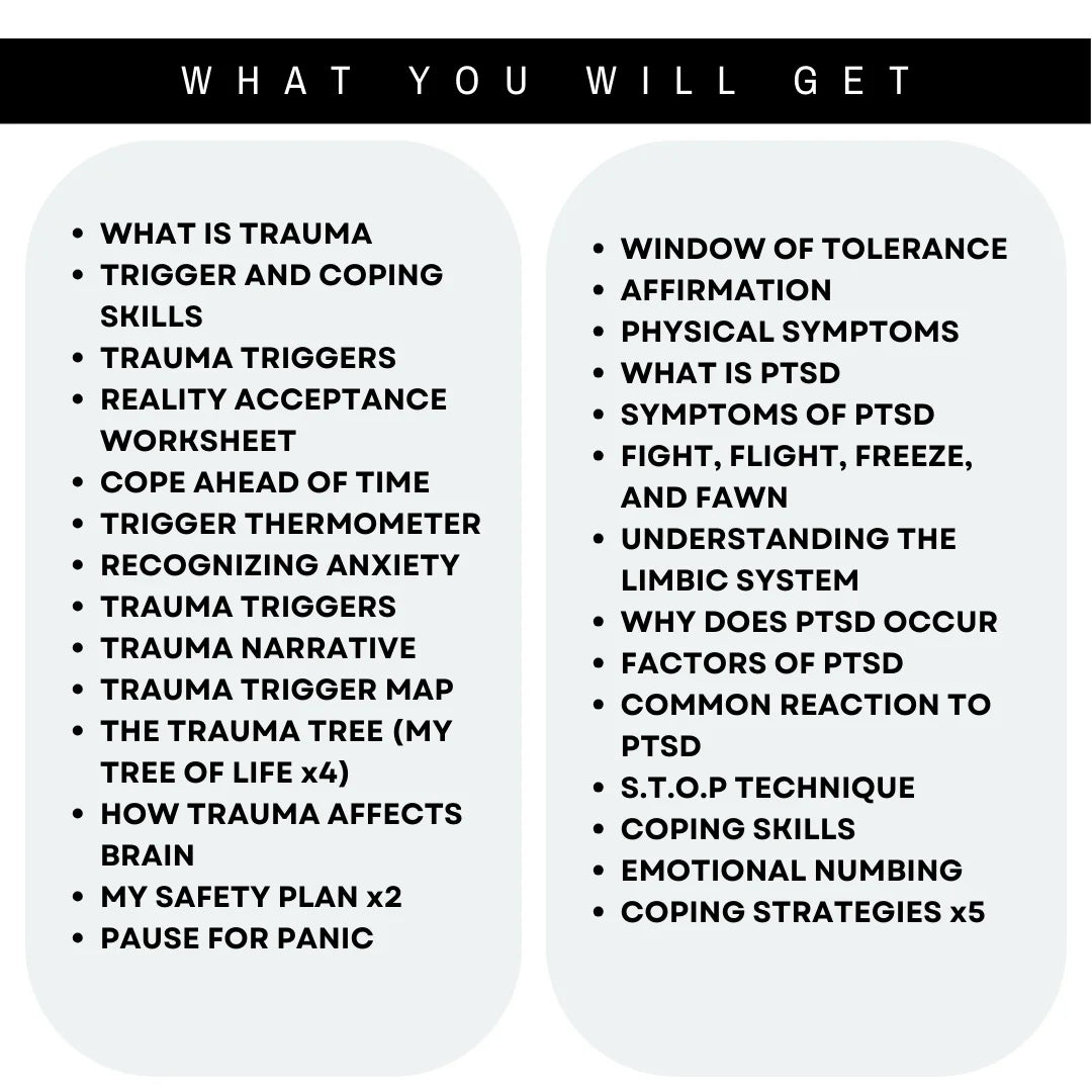 Trauma Worksheets: Tools for Recovery and Empowerment - English