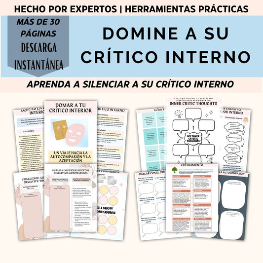 Hojas De Trabajo Para Domar a Tu Crítico Interior - Spanish