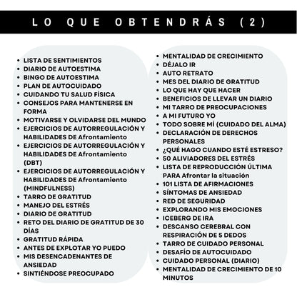 Paquete Definitivo De Hojas De Trabajo Para La Salud Mental - Spanish