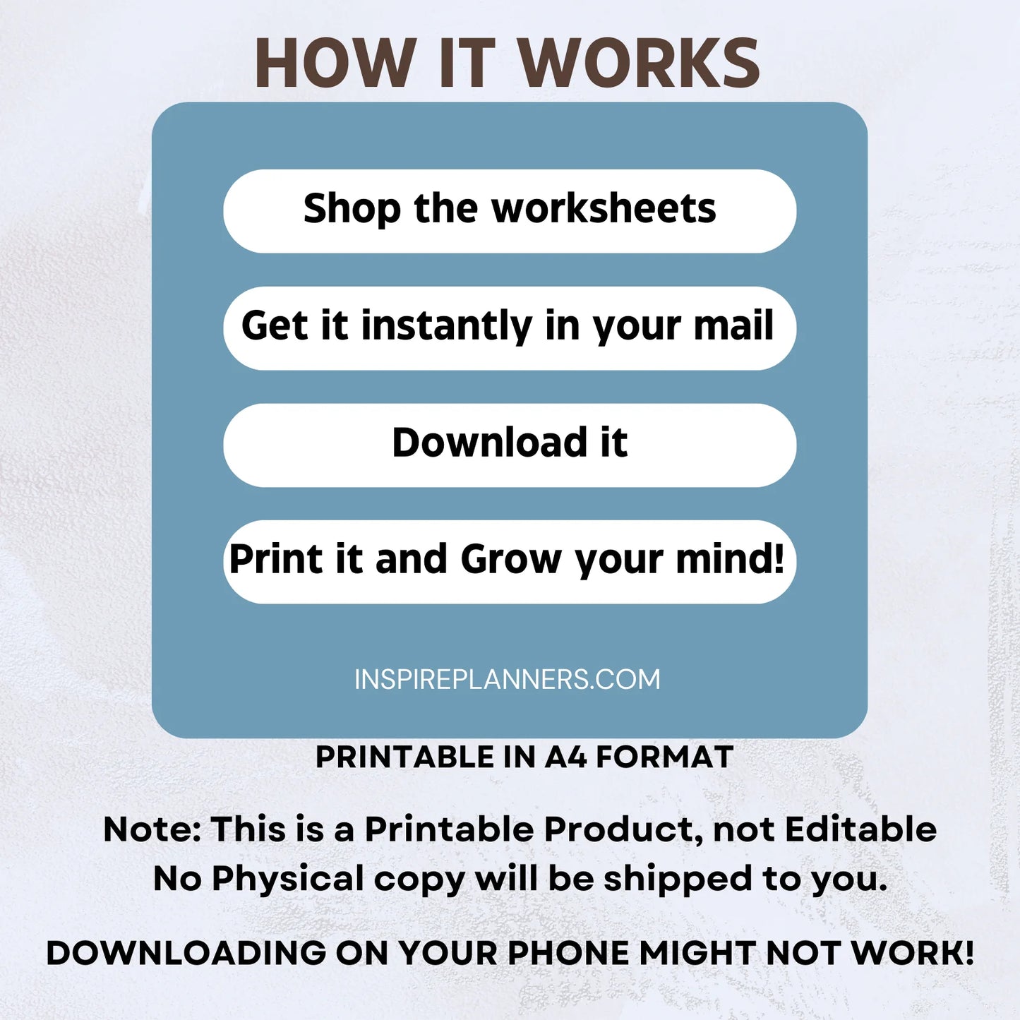 Step-by-step guide to using Boundaries Worksheets, a printable product for self-growth.