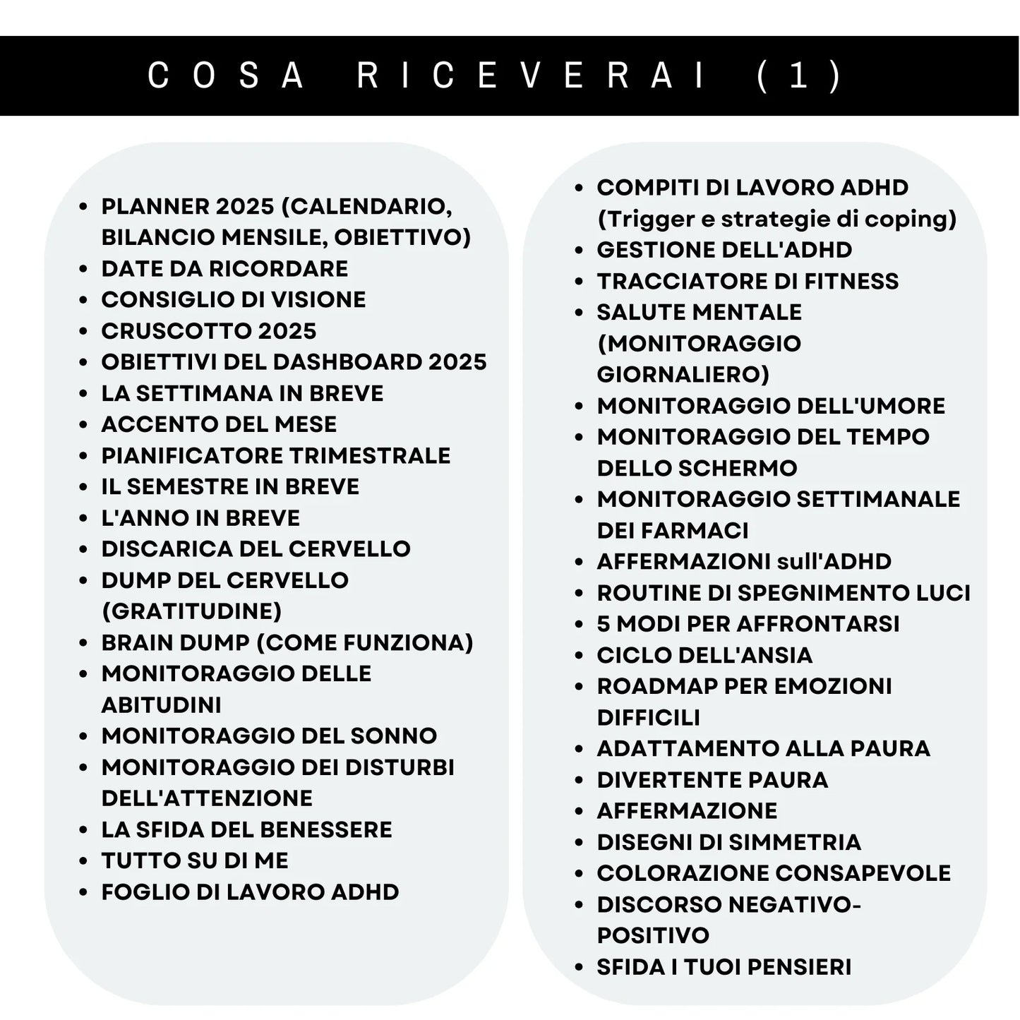 Cosa include il planner ADHD: strumenti per la gestione del tempo, tracciamento degli obiettivi e benessere.